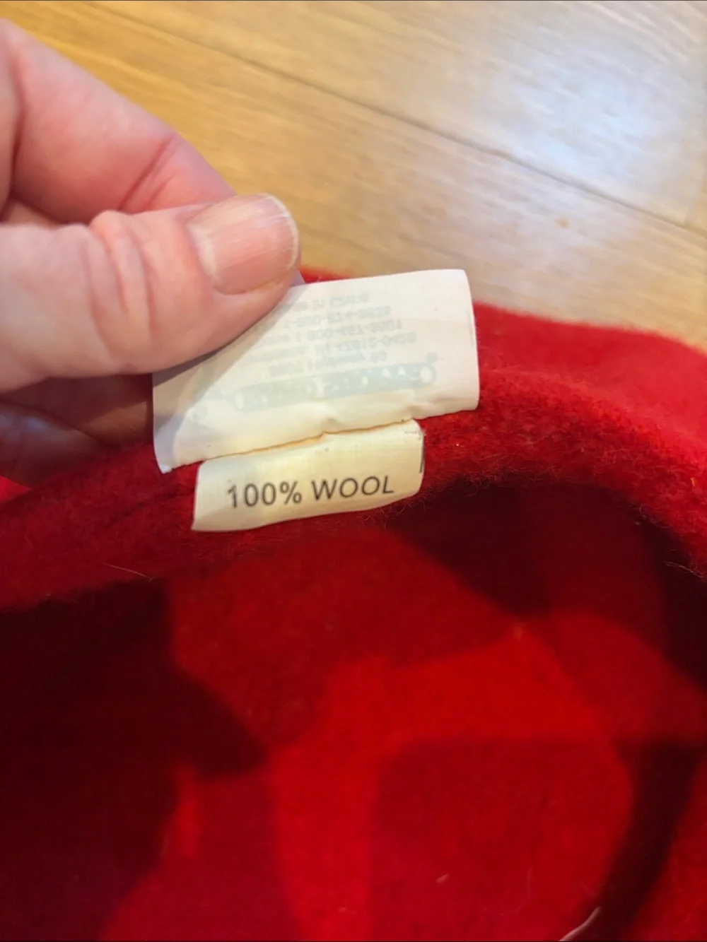 Vtg Rand Shoppe Red Beret 100% Wool OS